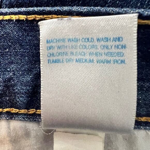 Old Navy The Diva Womens Cropped Jeans Size 14 Dark Wash Blue Denim Wide Leg - Picture 6 of 6